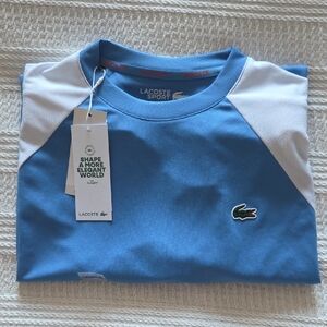 Lacoste Short Sleeve Tee in Blue and White